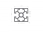 Preview: Aluminium profile 45x45 groove 10 light B-type 2N180